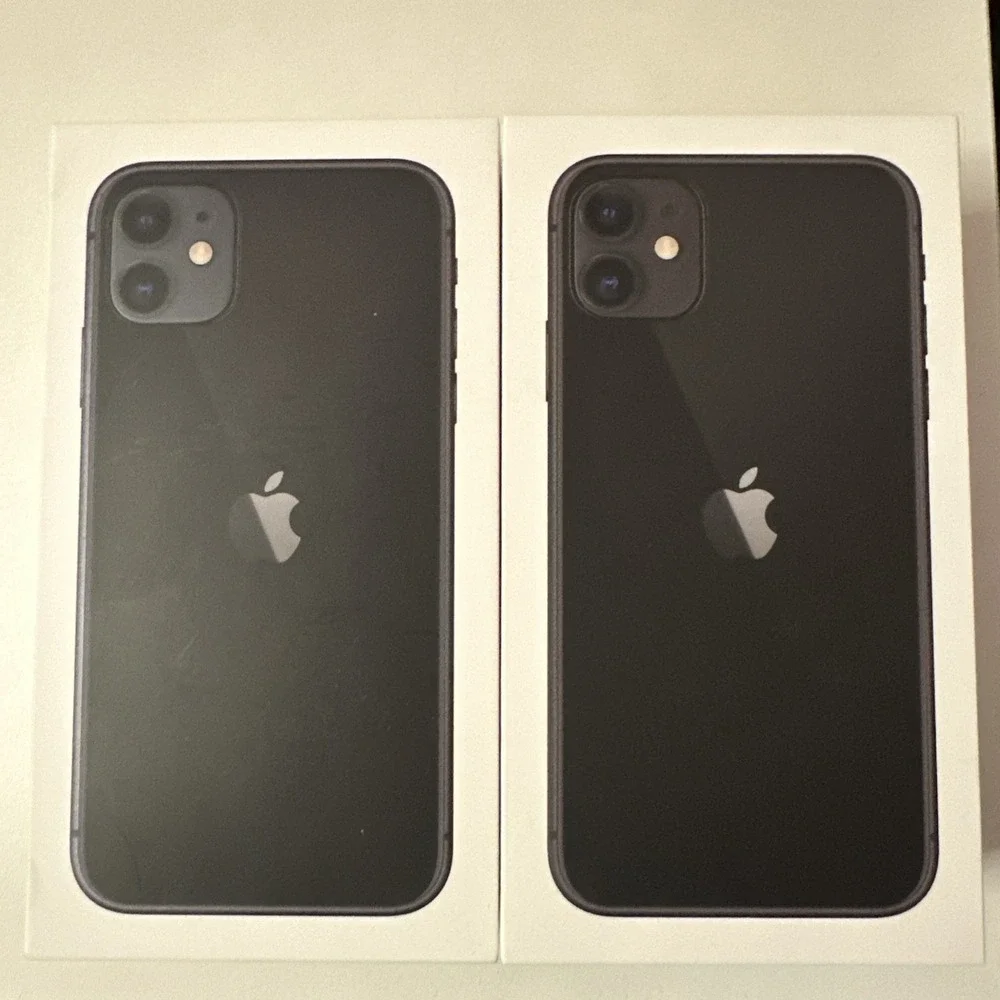 iPhone 11 Black (2) BOXES ONLY Empty, One is 64‎ GB and 128 GB boxes only